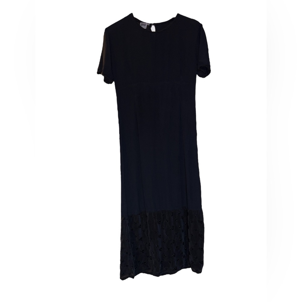 Johnny Was vintage collection Chic Black long  Dress medium